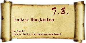 Torkos Benjamina névjegykártya